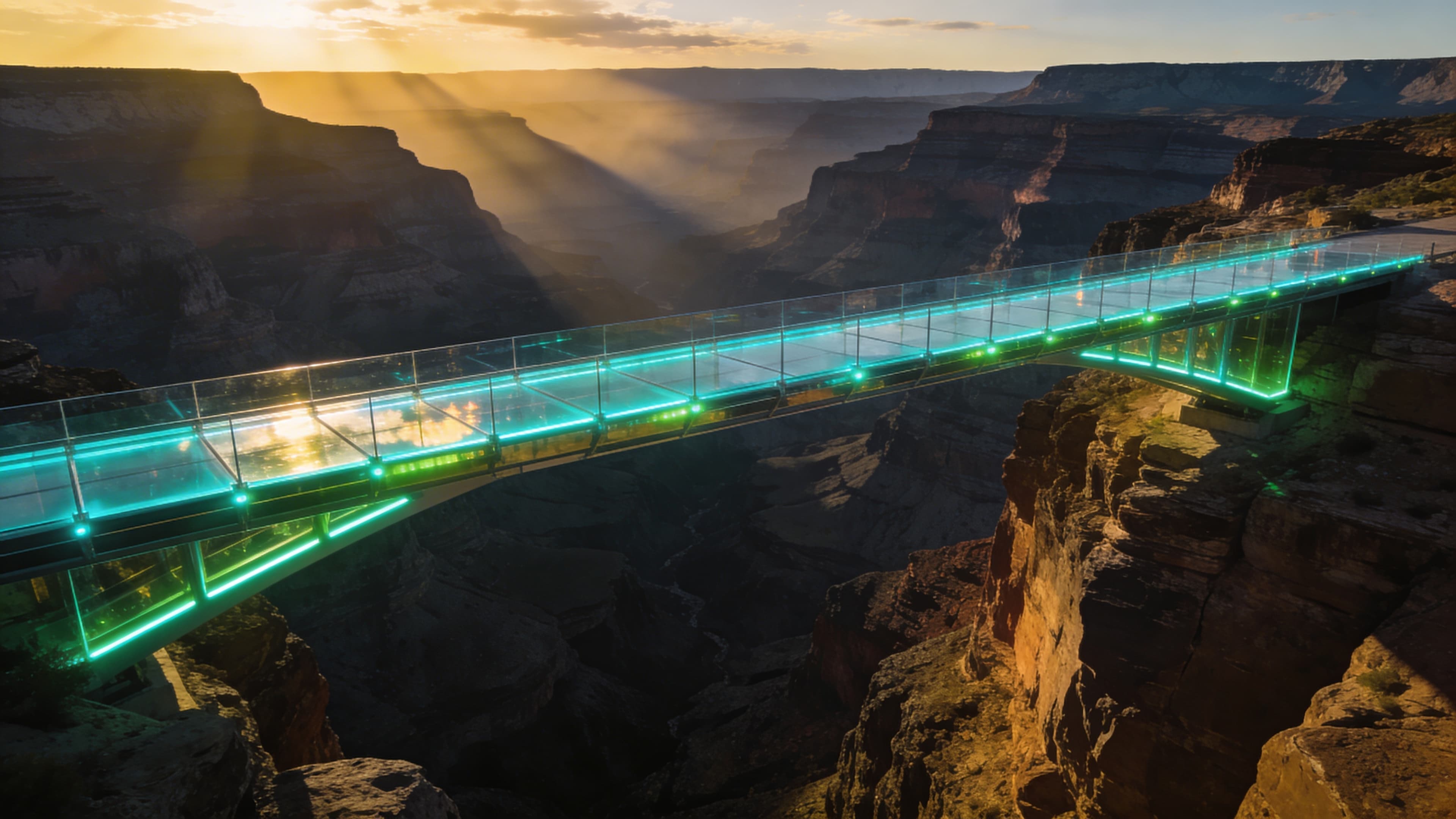 Glass bridge over Grand Canyon — bridging the gap to excellence